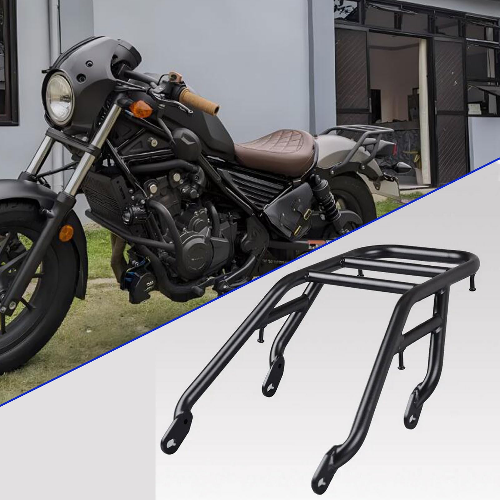 Amazon.com: WOOGA Motorcycle Rear Carrier Support Shelf Luggage